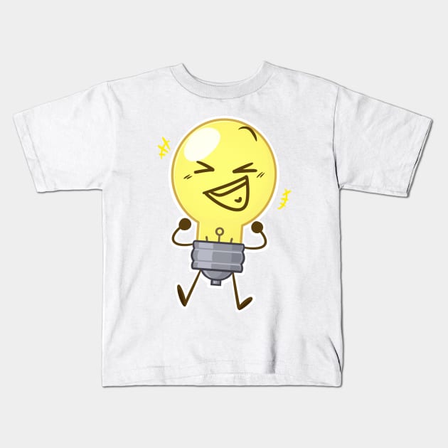 Lightbulb Inanimate Insanity Kids T-Shirt by PuppyRelp